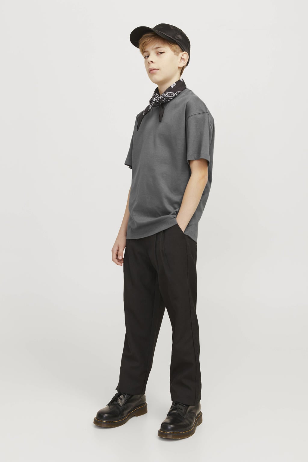 JACK & JONES JUNIOR oversized T-shirt - grijs