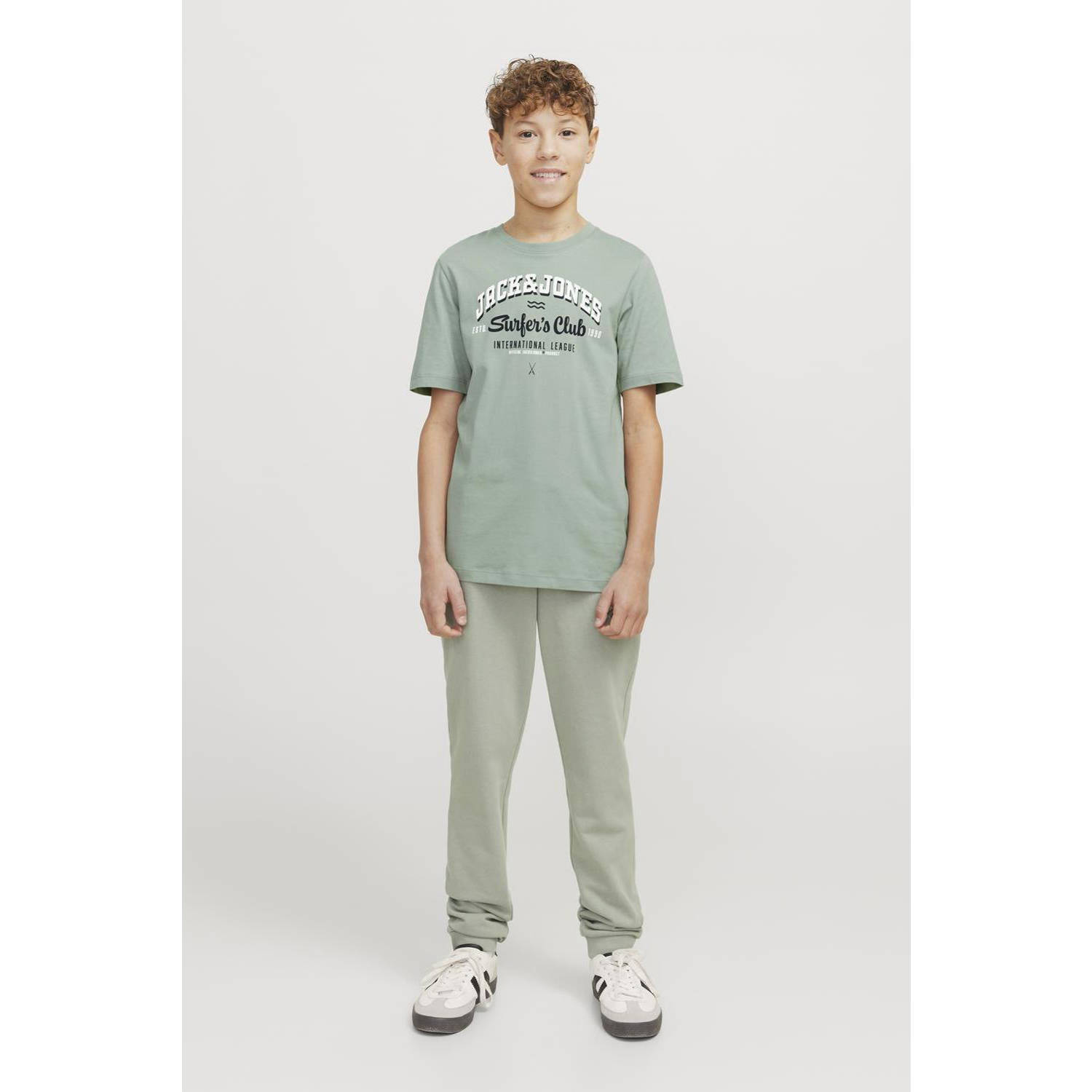 JACK & JONES JUNIOR T-shirt JJELOGO met logo zachtgroen