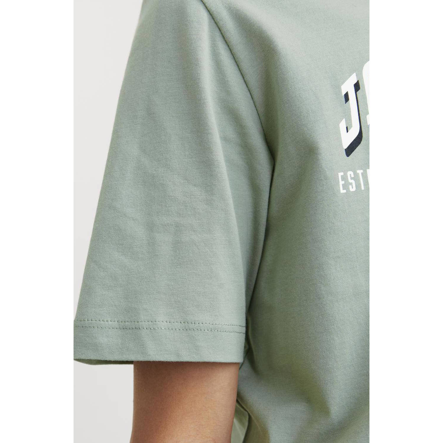 JACK & JONES JUNIOR T-shirt JJELOGO met logo zachtgroen