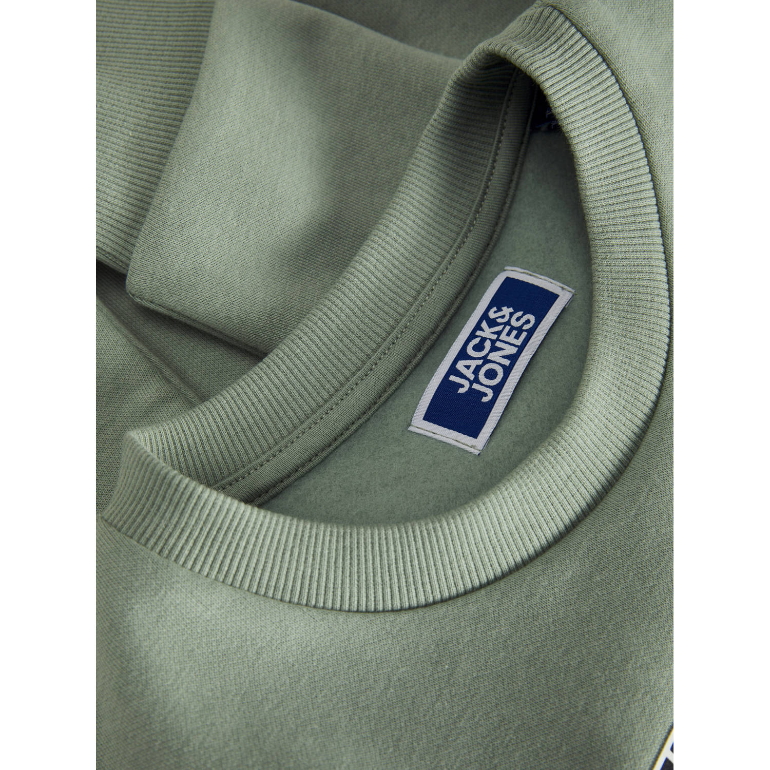 JACK & JONES JUNIOR sweater JJECALEB met logo zachtgroen