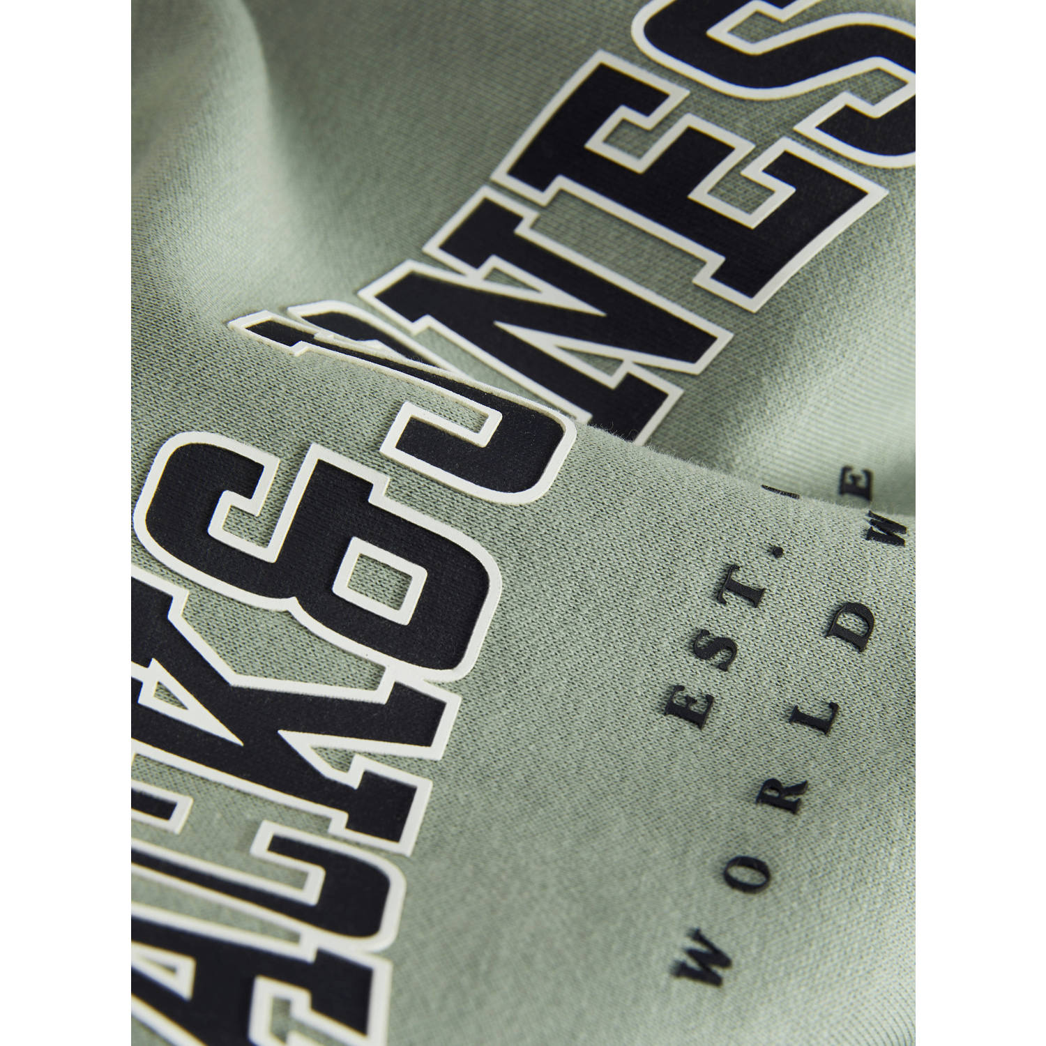 JACK & JONES JUNIOR sweater JJECALEB met logo zachtgroen