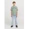 JACK & JONES JUNIOR T-shirt JJECALEB VARSITY met logo zachtgroen