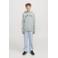 JACK & JONES JUNIOR hoodie JJECALEB VARSITY met logo zachtgroen
