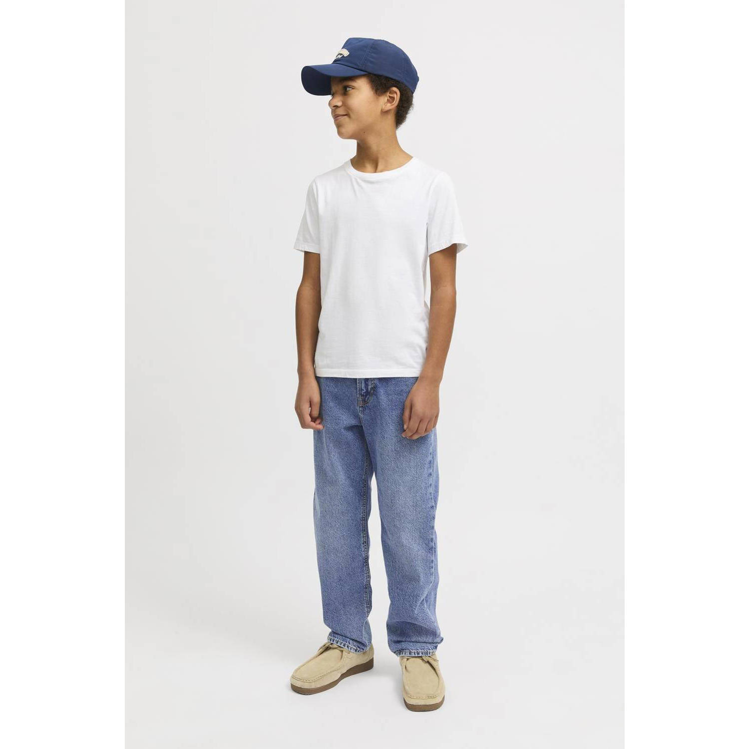 JACK & JONES JUNIOR relaxed high waist regular fit jeans medium blue denim