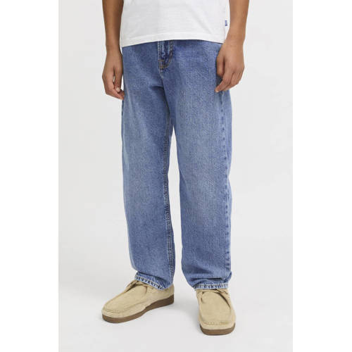 JACK & JONES JUNIOR high waist relaxed fit jeans medium blue denim afbeelding