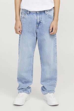 high waist relaxed fit jeans light blue denim