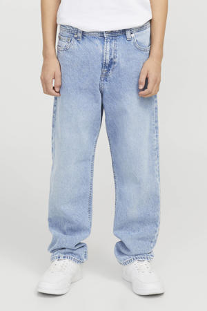 high waist relaxed fit jeans light blue denim