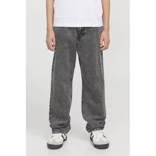 JACK & JONES JUNIOR high waist relaxed fit jeans grey denim afbeelding