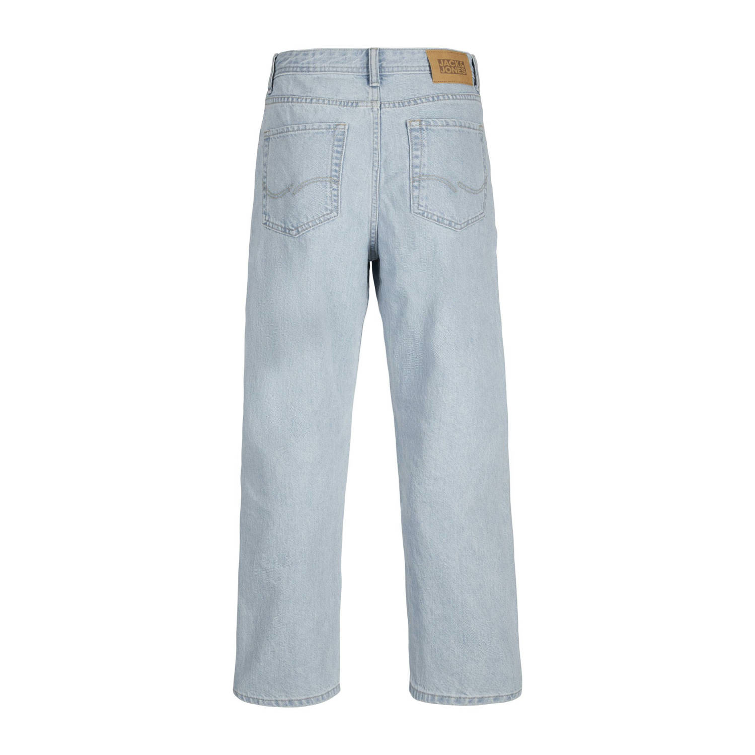 JACK & JONES JUNIOR high waist loose fit jeans light blue denim