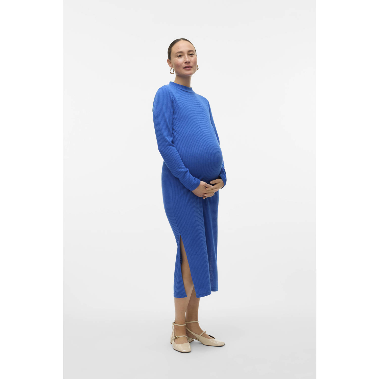 MAMALICIOUS zwangerschaps maxi jurk blauw