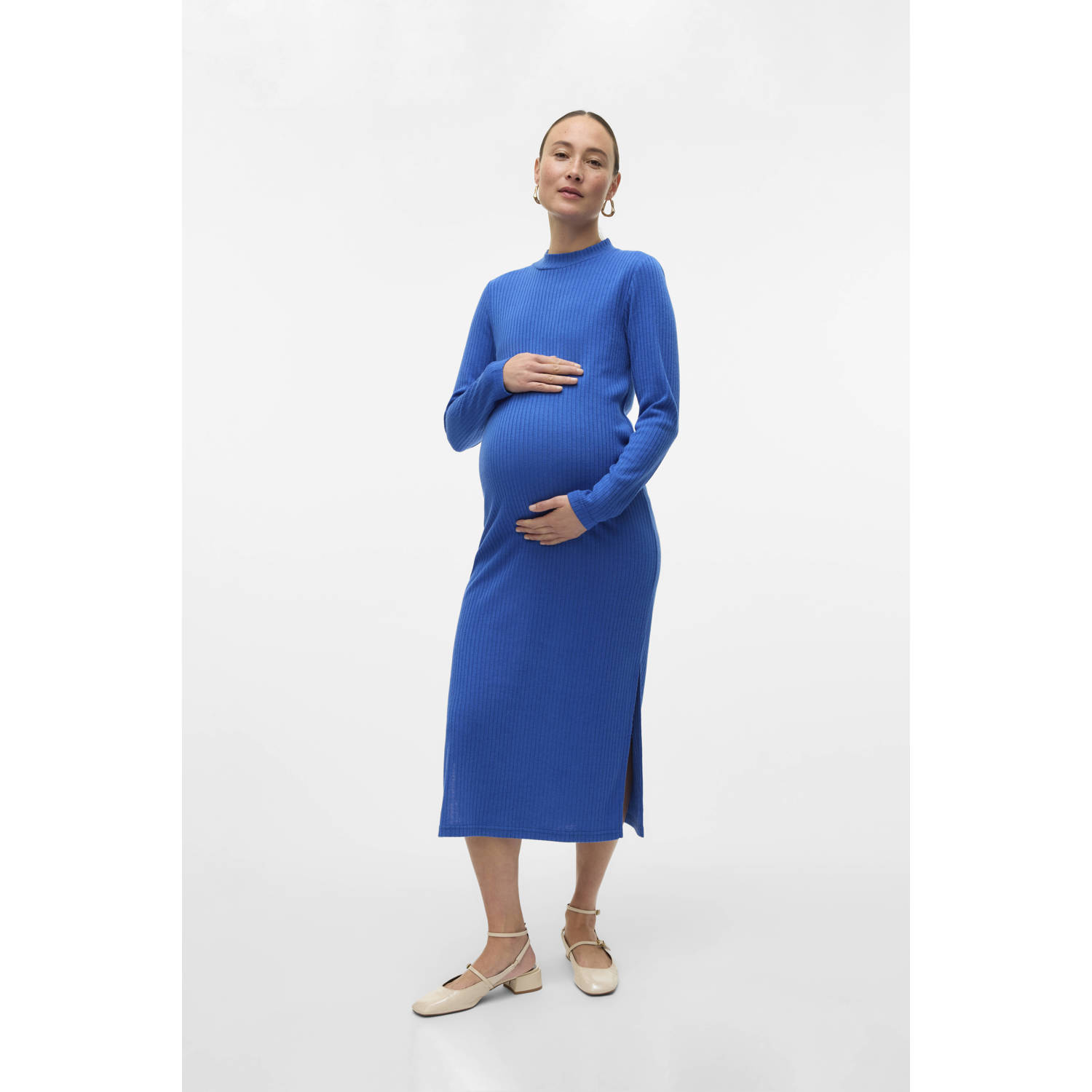 MAMALICIOUS zwangerschaps maxi jurk blauw