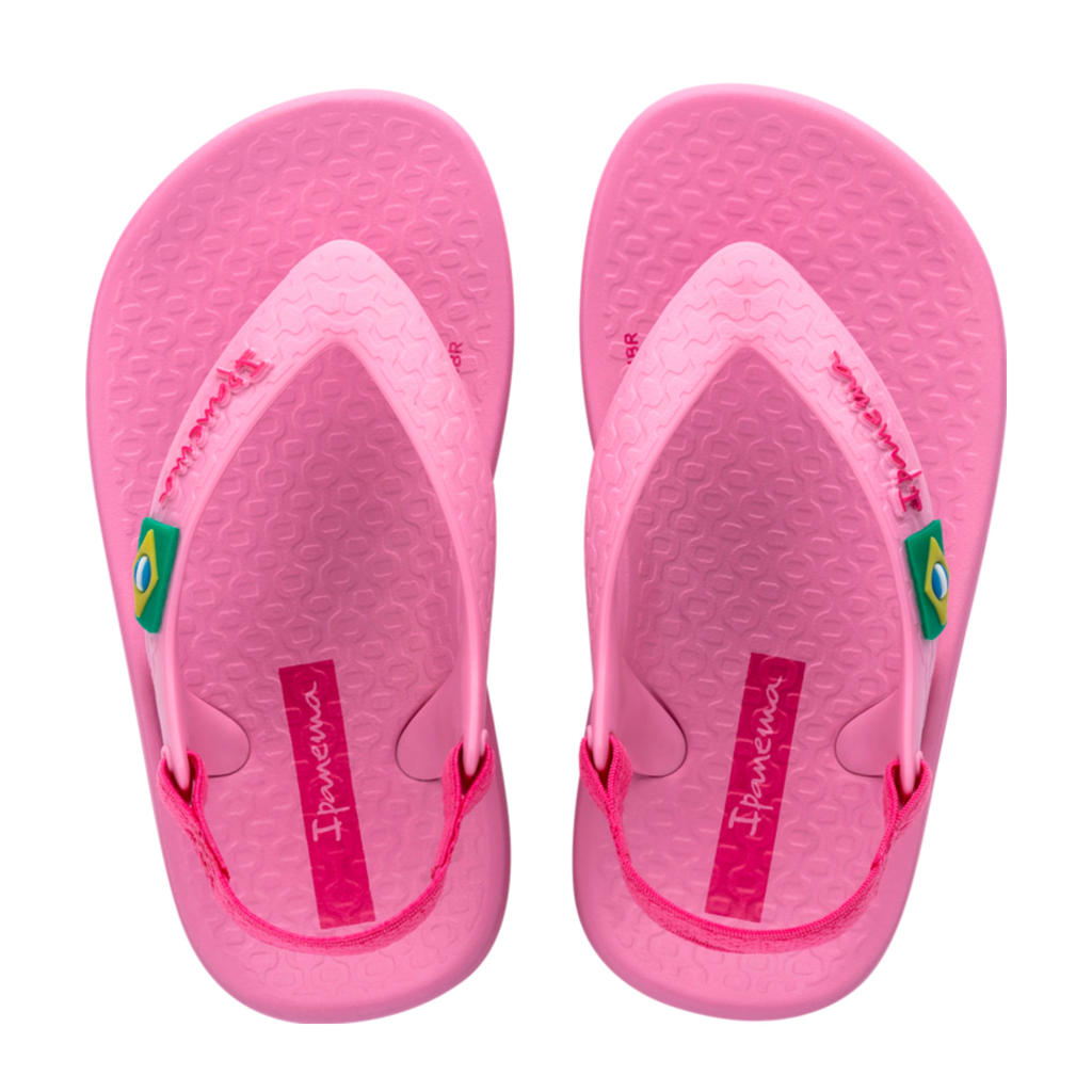 Roze meisjes Ipanema Anatomic Soft Baby teenslippers met hielbandje van 100% flexpand 