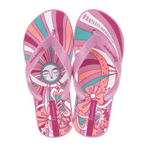 Classic teenslippers roze/wit