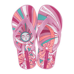 Classic teenslippers roze/wit
