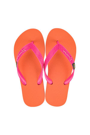   teenslippers oranje/roze