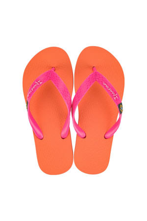 teenslippers oranje/roze
