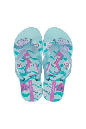 Classic teenslippers blauw/roze