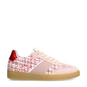   leren sneakers roze
