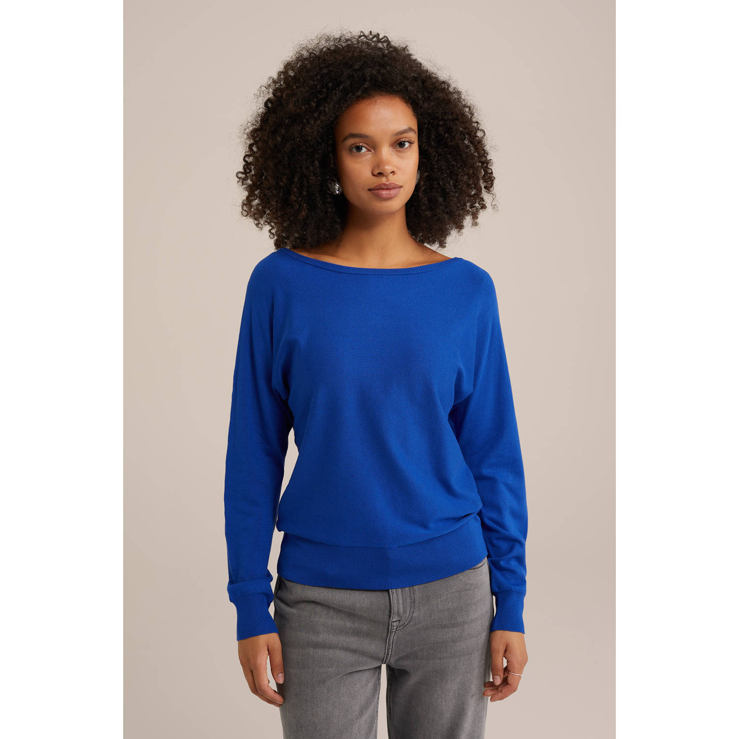 WE Fashion gebreide trui blauw