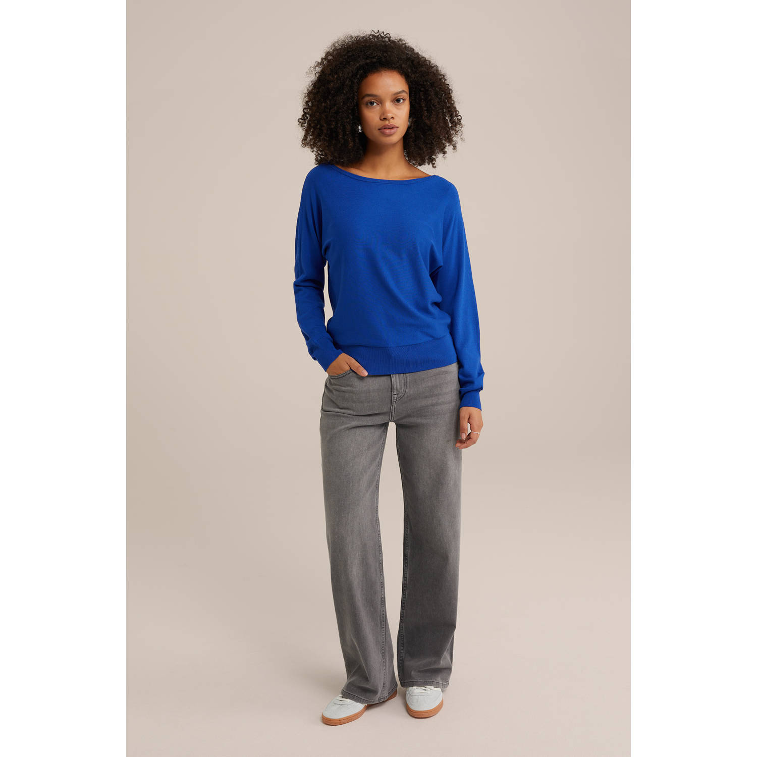 WE Fashion gebreide trui blauw