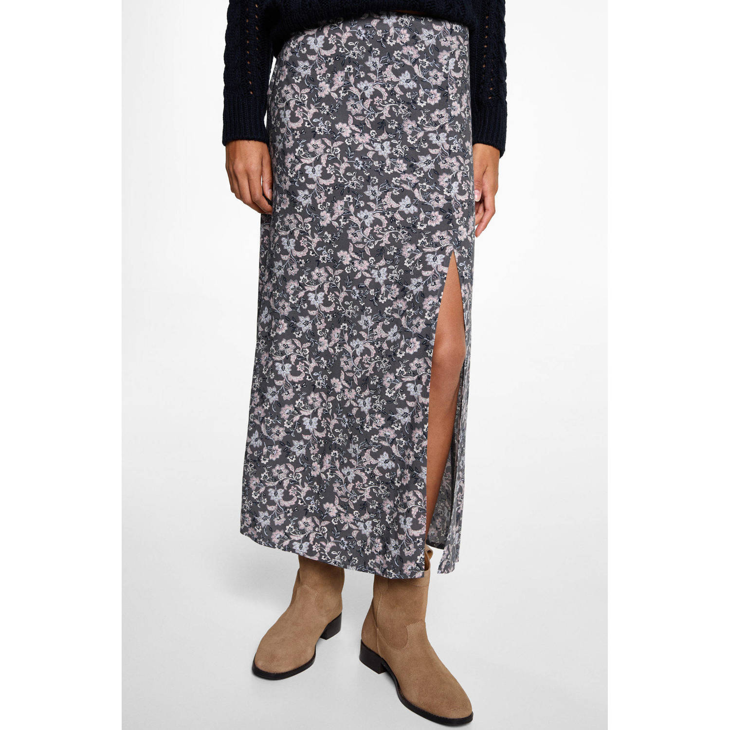 MANGO TEEN maxi rok blauw