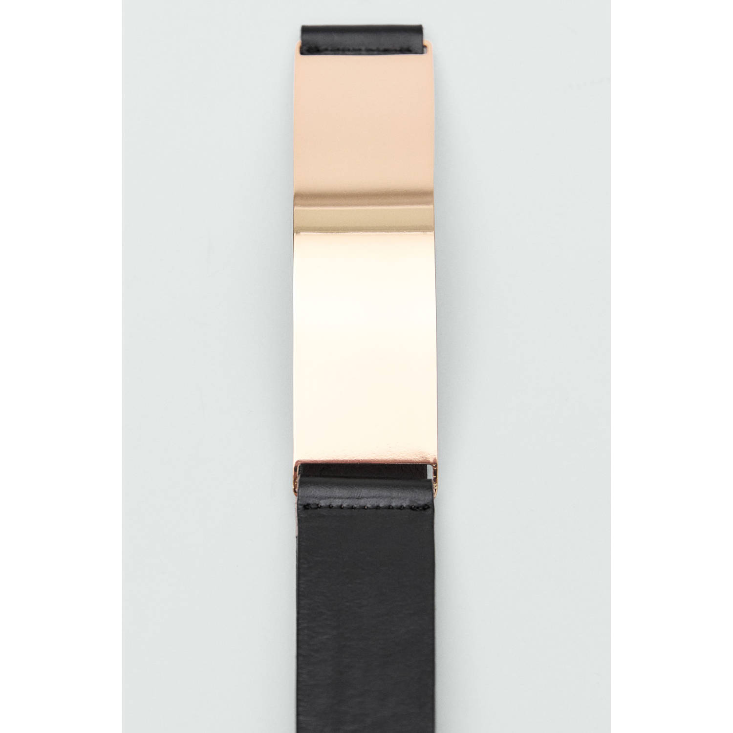 Mango leren riem zwart