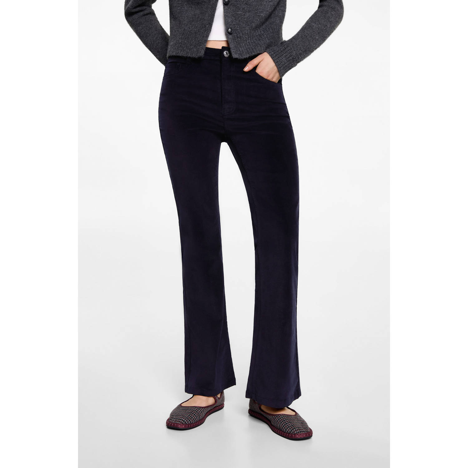 MANGO TEEN flared broek marine