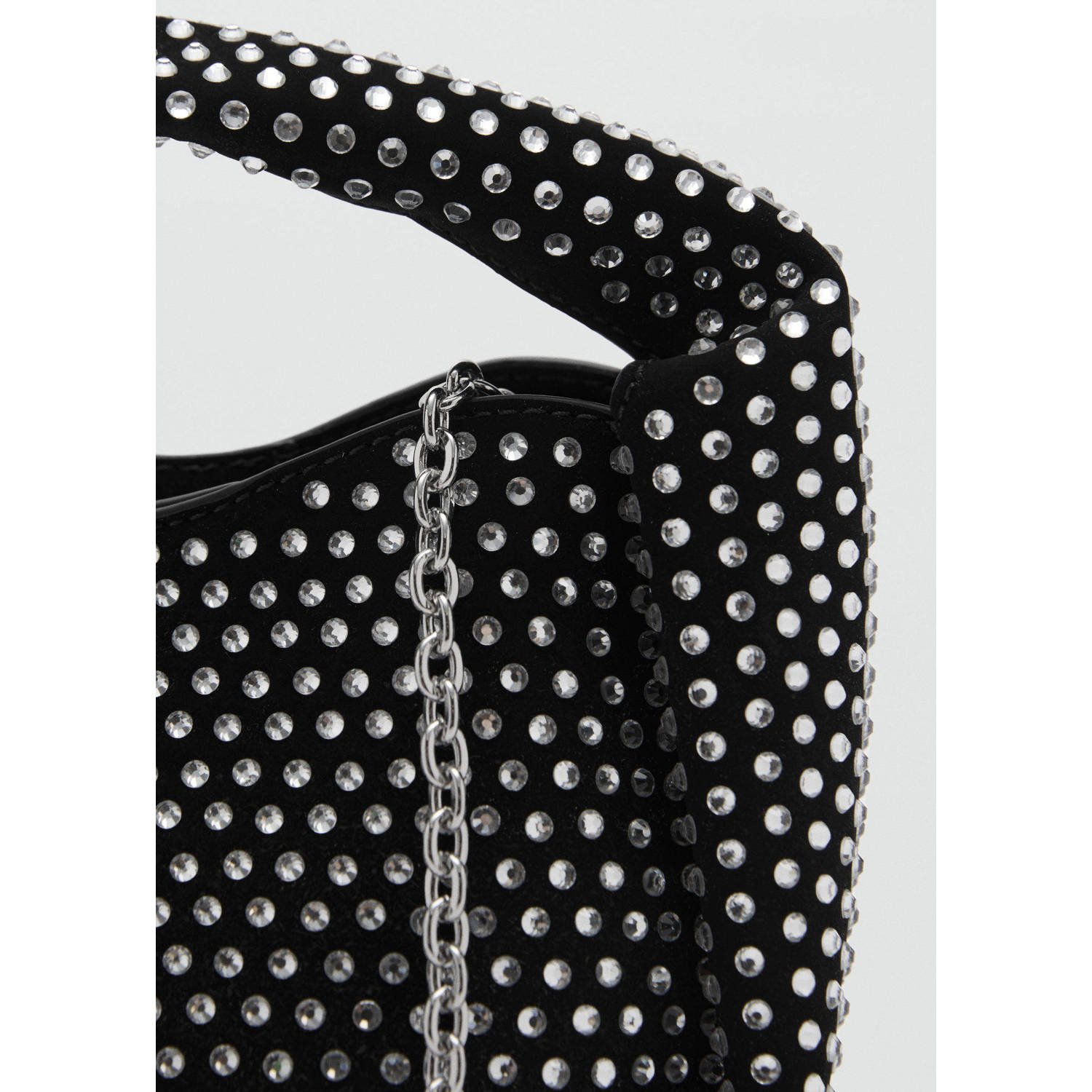 Mango crossbody tas met studs zwart