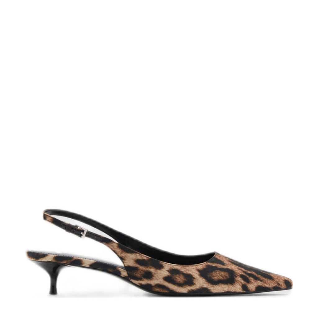GENSHUO Dames slingback-pumps met hoge hak, betoverende spitse teenzone, 10 cm, zwart/roze/blauw/wit, comfortabel en elegant, maat 36-42, Zwart lakleder, 38.5 EU