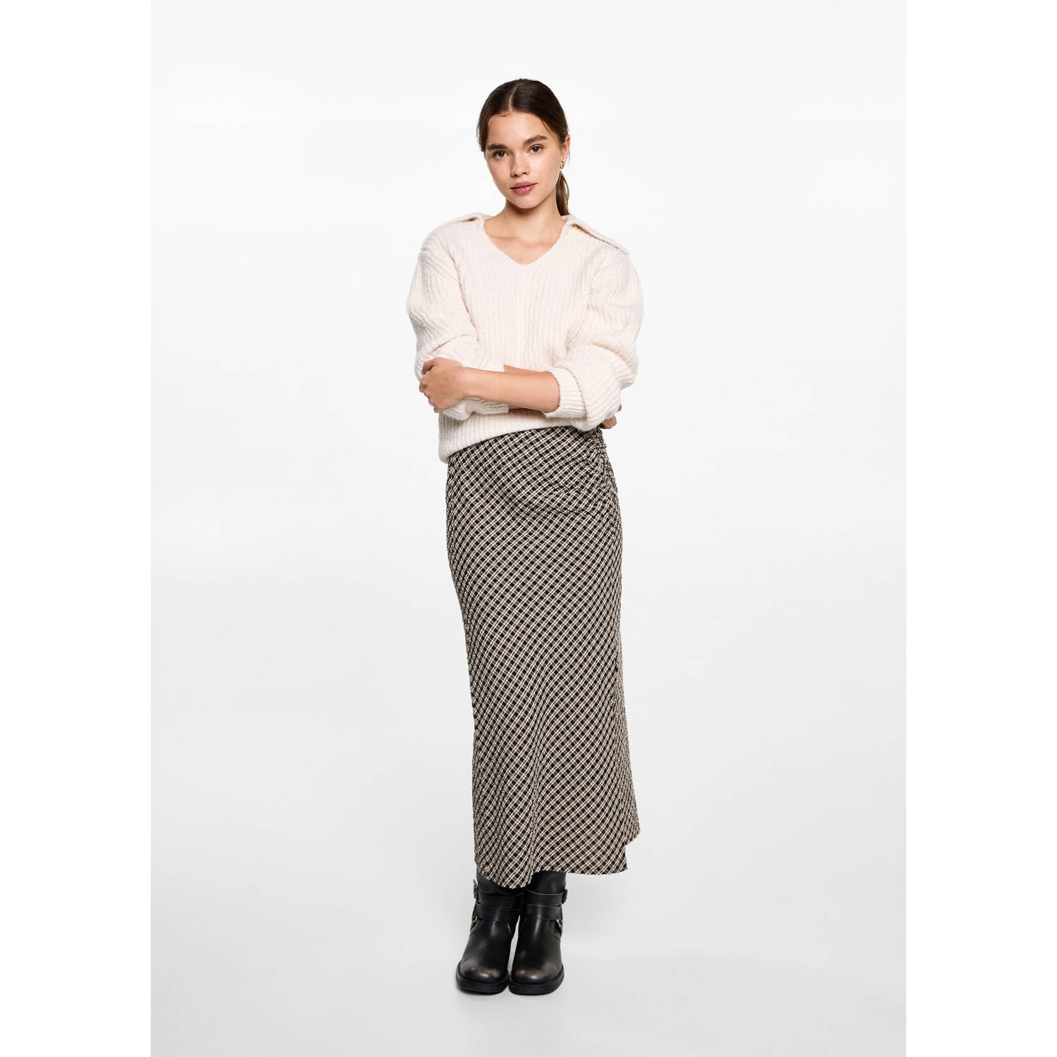 MANGO TEEN maxi rok zwart