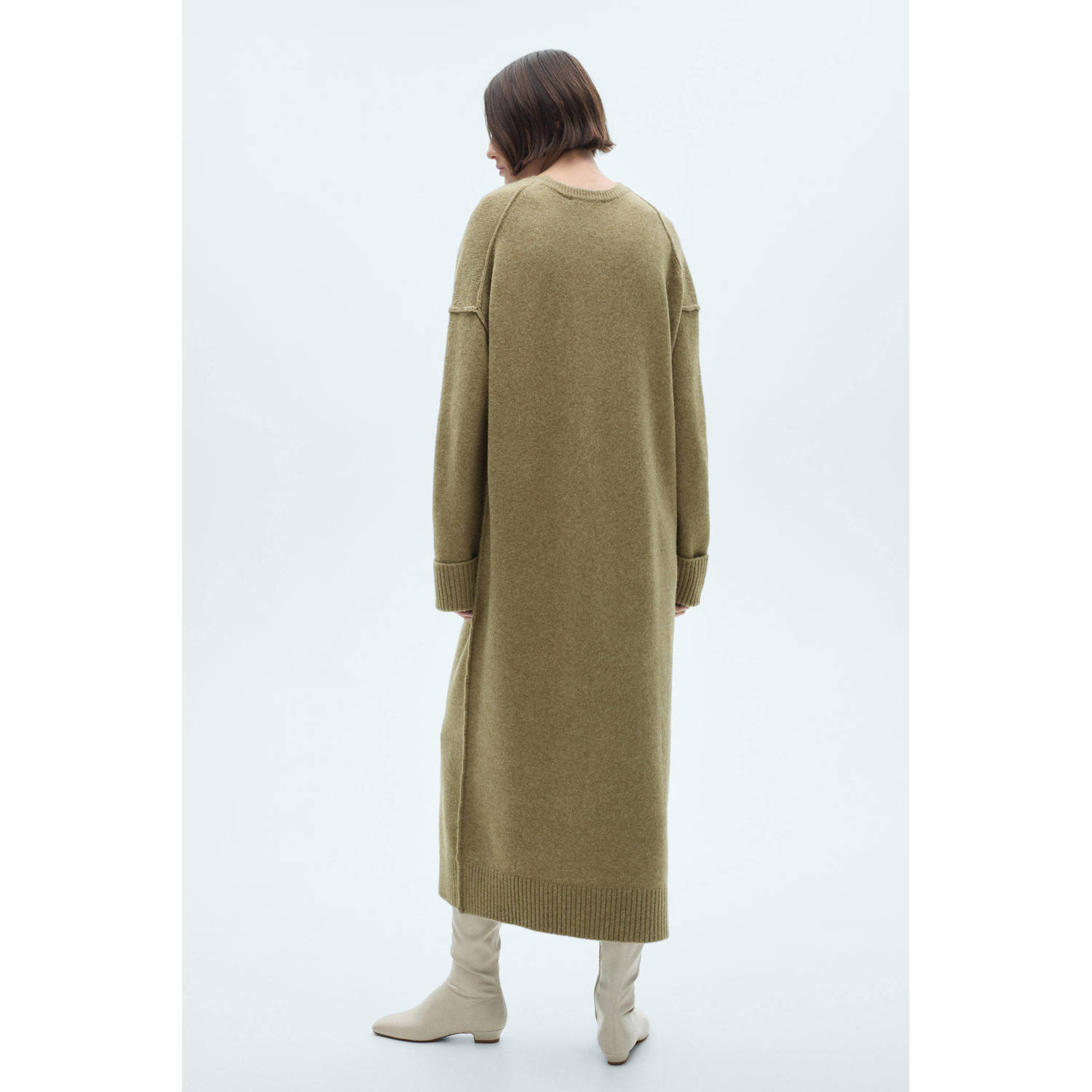 Mango maxi jurk olijfgroen
