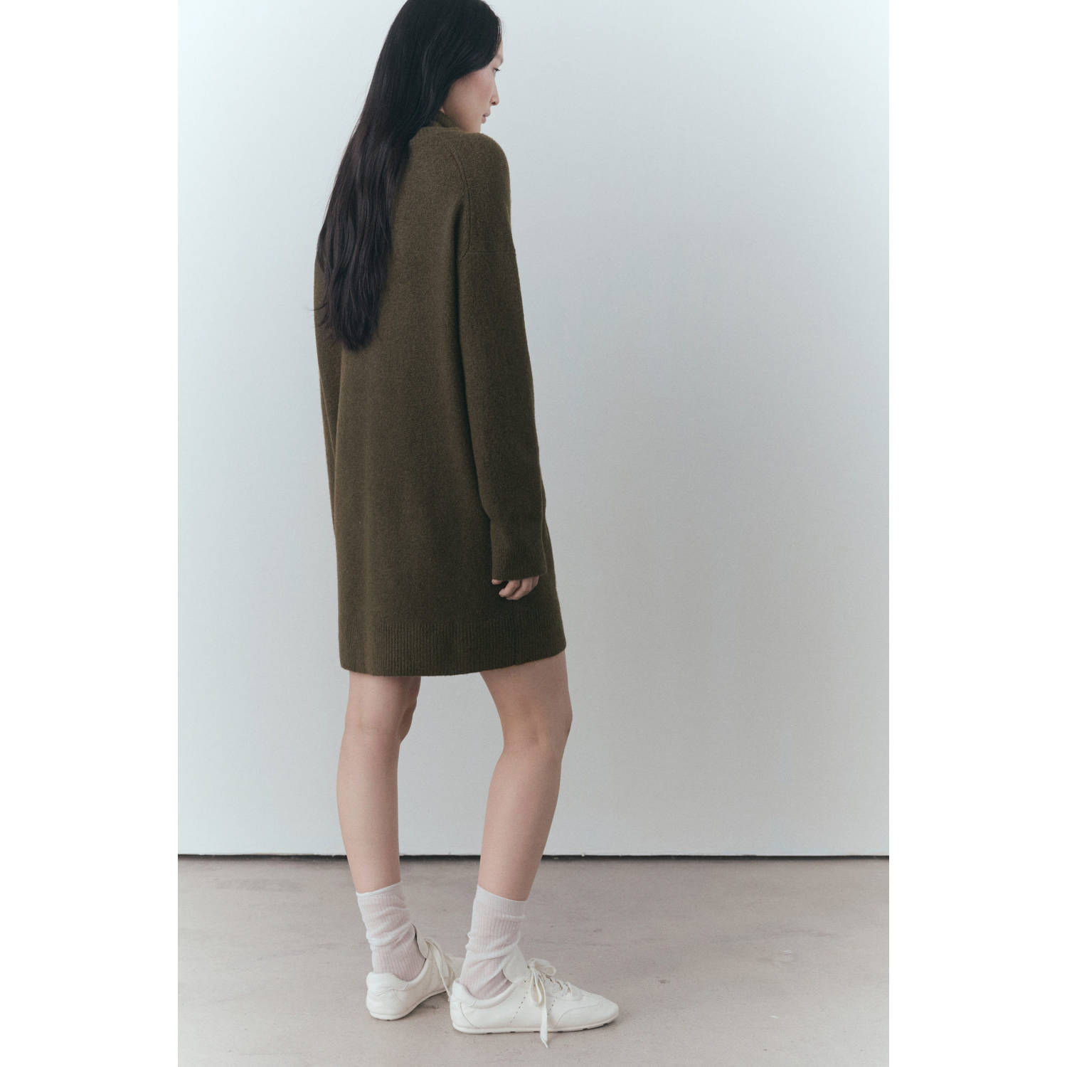 Mango jurk met col kaki