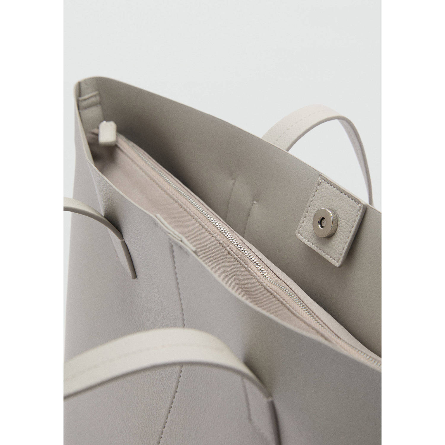 Mango shopper lichtgrijs