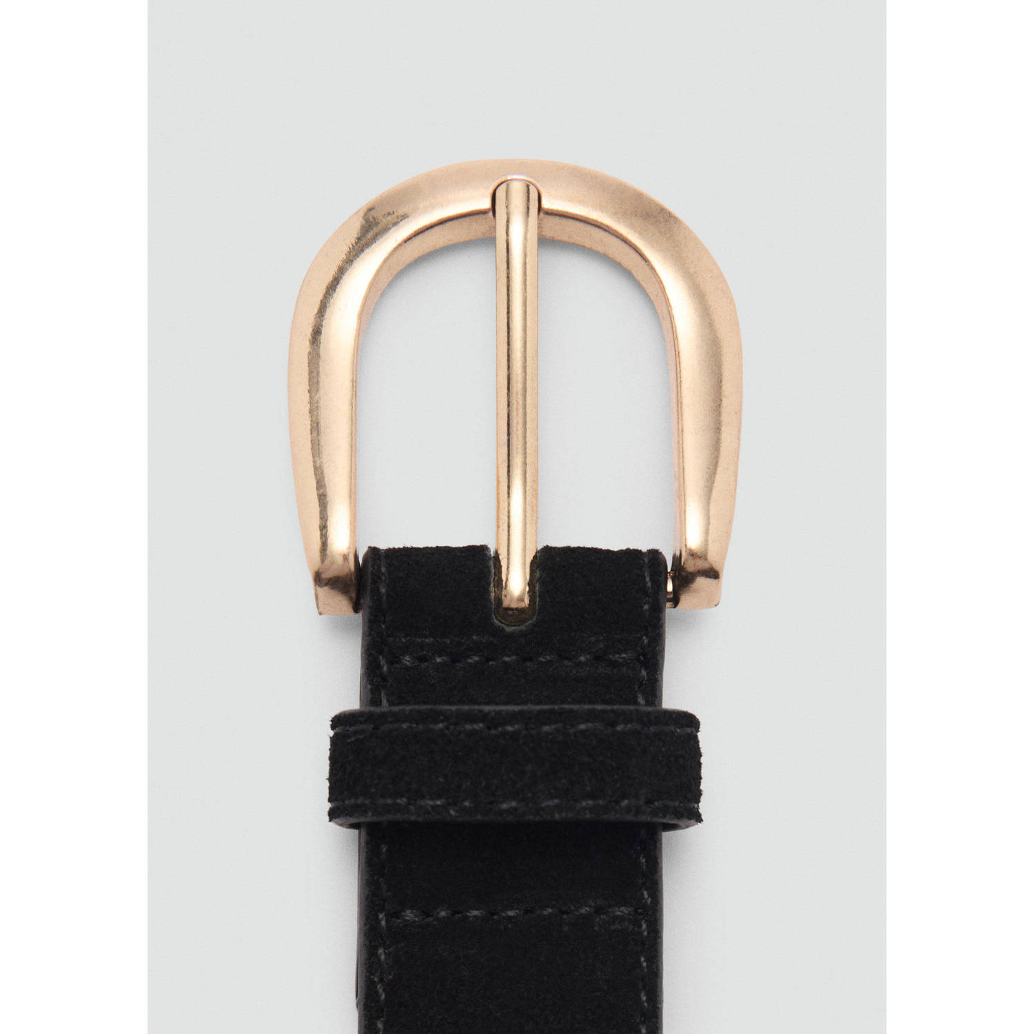 Mango suede riem zwart