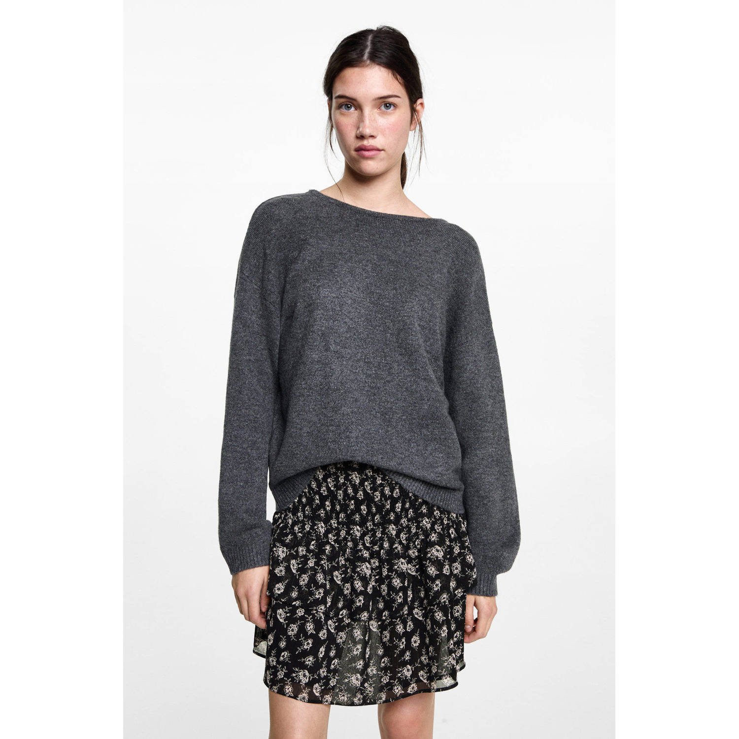 MANGO TEEN strokenrok zwart