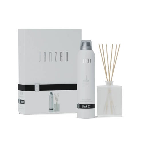 JANZEN geschenkset Home & Body Black 22 - shower foam + geurstokjes afbeelding
