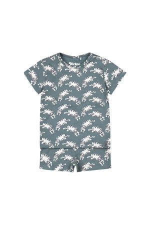 shortama blauwgroen/ivoor