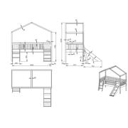 thumbnail: Vipack huisbed met glijbaan Dallas (90x200 cm)