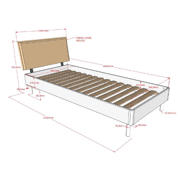 thumbnail: Vipack bed Forrest Beech (90x200 cm)