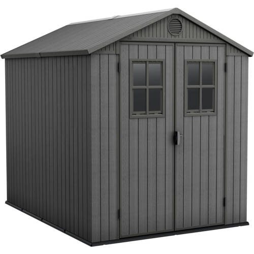Keter Darwin Keter Darwin 68 Tuinhuis - dubbele deuren + ramen - 190x244x221 cm - Grijs afbeelding