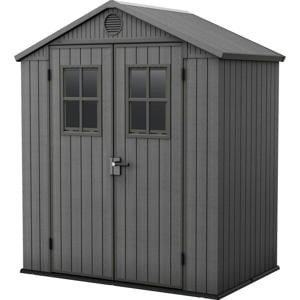 Darwin 64 Tuinhuis - dubbele deuren + ramen - 190x122x221 cm - Grijs