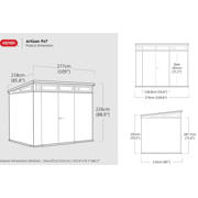 thumbnail: Keter Artisan 97 Tuinhuis - 277x218x226 cm - Grijsbruin