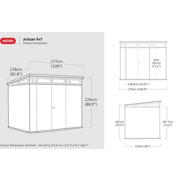 thumbnail: Keter Artisan 97 Tuinhuis - 277x218x226 cm - Grijsbruin