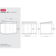 thumbnail: Keter Cortina 99 Tuinhuis - 277x218x226 cm - Grijs