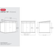 thumbnail: Keter Cortina 99 Tuinhuis - 277x218x226 cm - Grijs