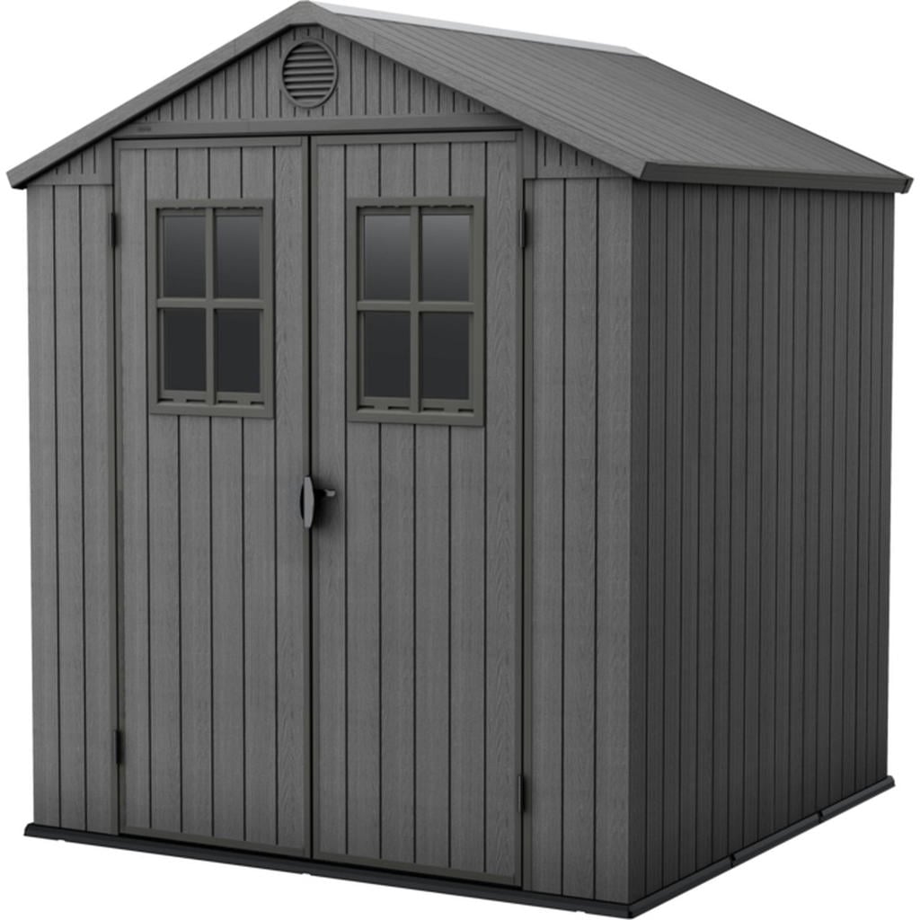 Keter Darwin Keter Darwin 66 Tuinhuis - dubbele deuren + ramen - 190x183x221 cm - Grijs