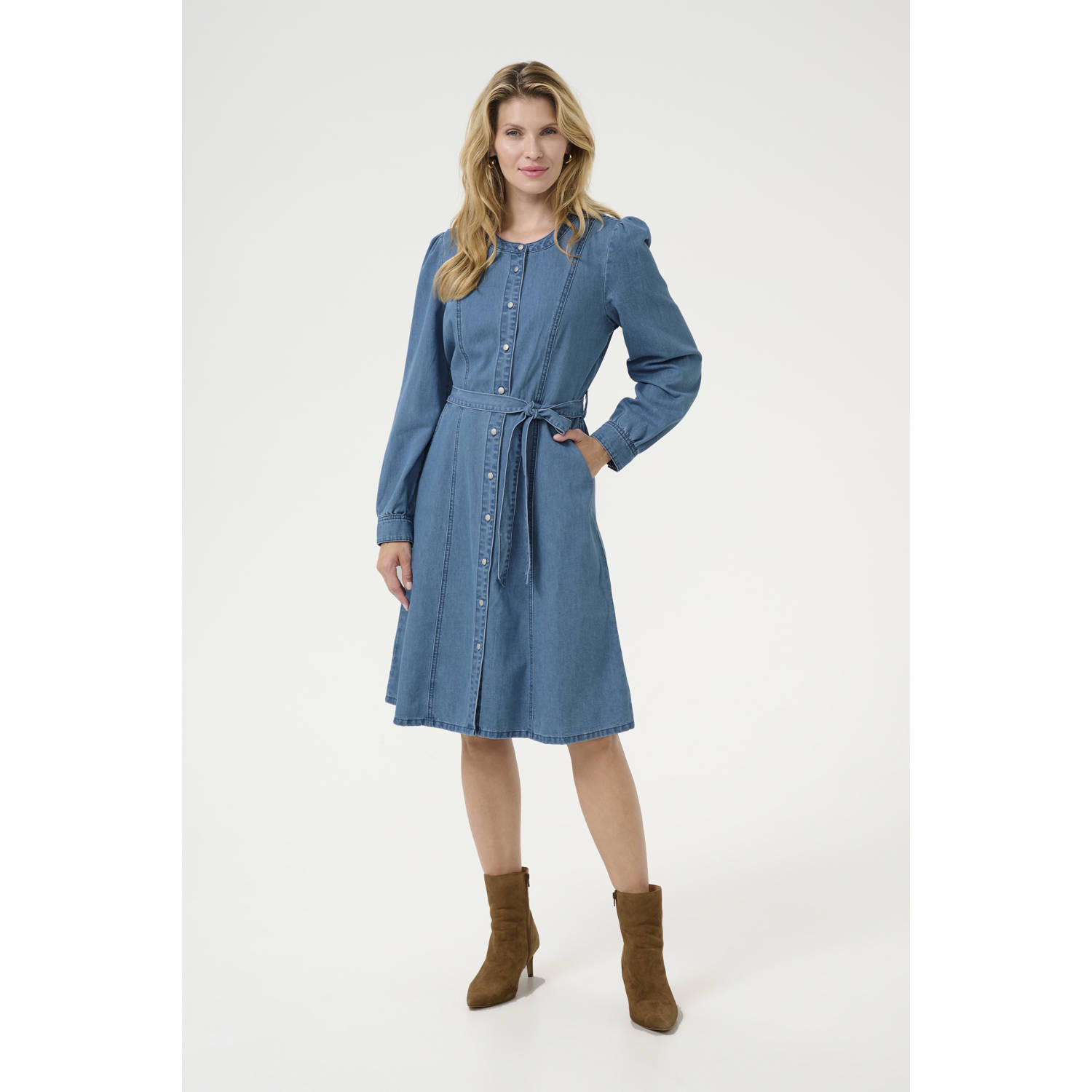 Cream spijkerjurk CRRuth medium blue denim