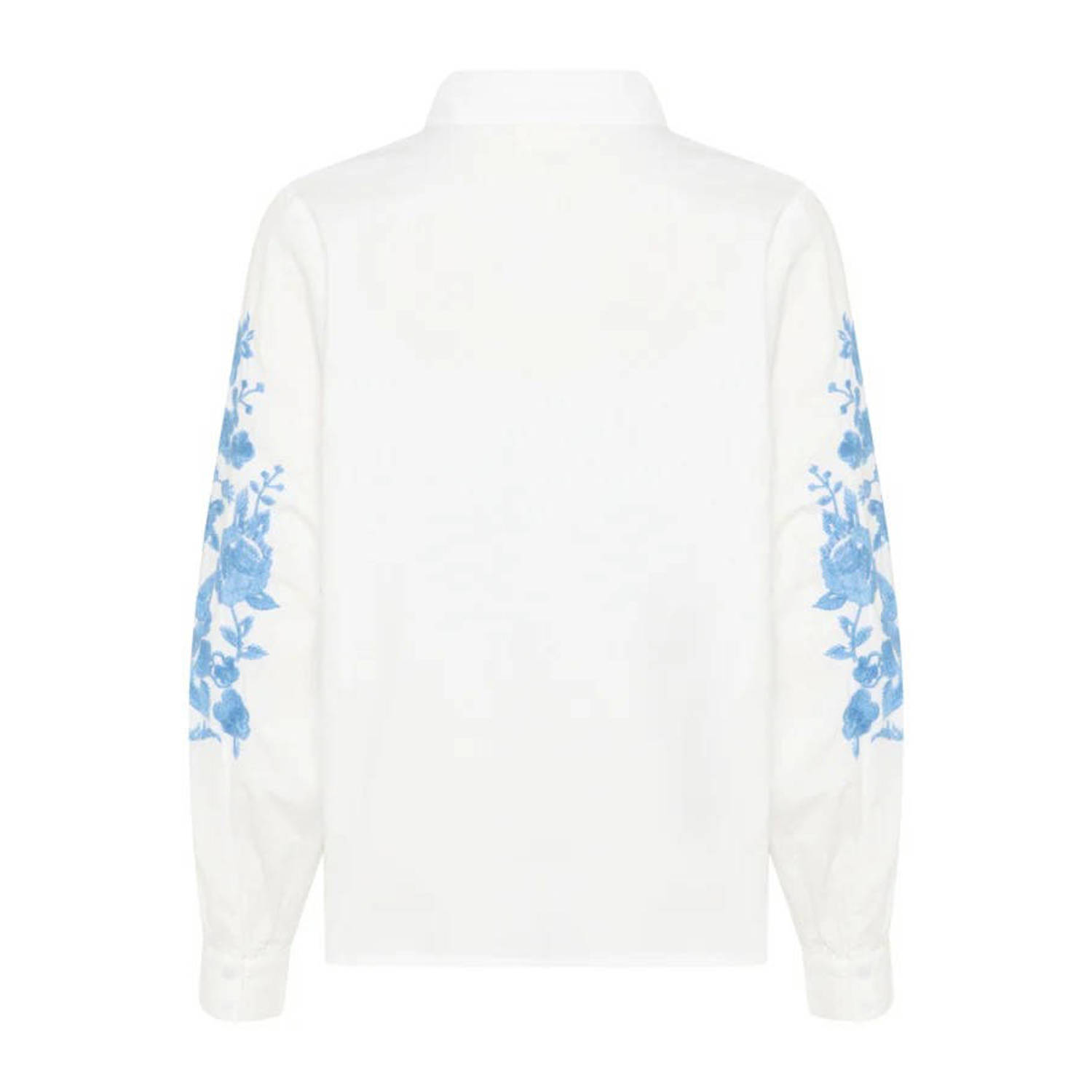 Cream top CRDaisy ecru blauw