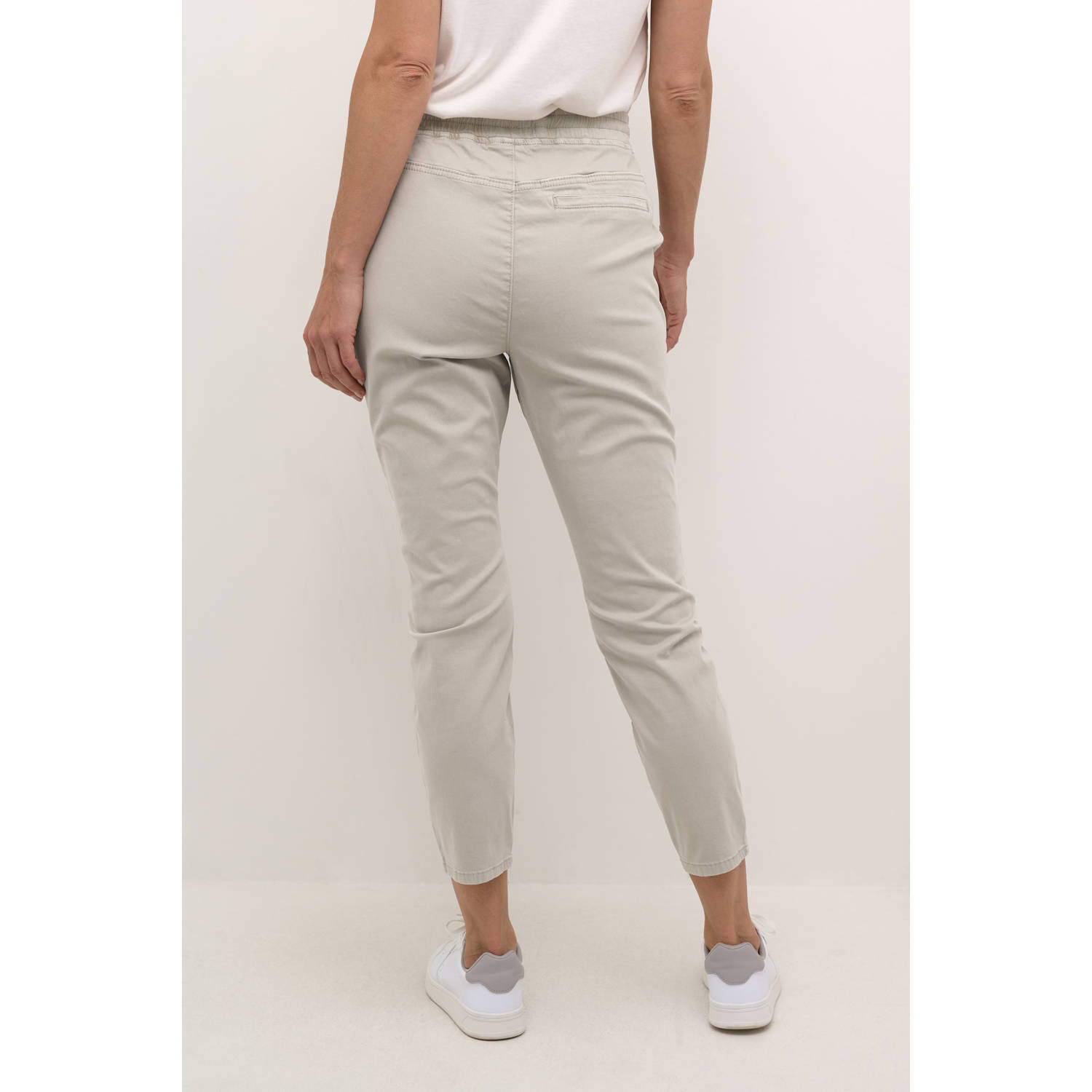 Cream low waist relaxed broek CRDonne crème