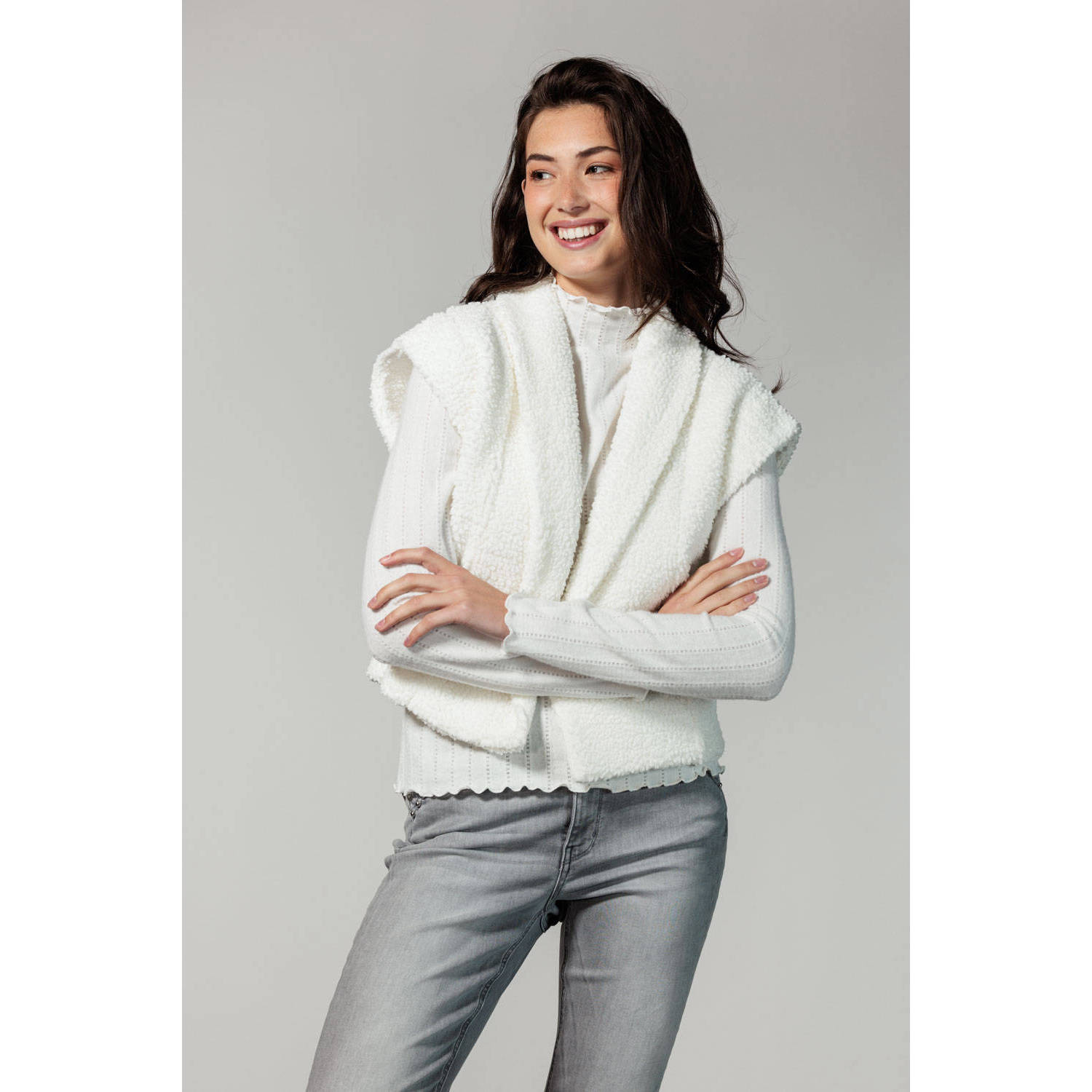 Tramontana Teddy Gilet Vest White Dames